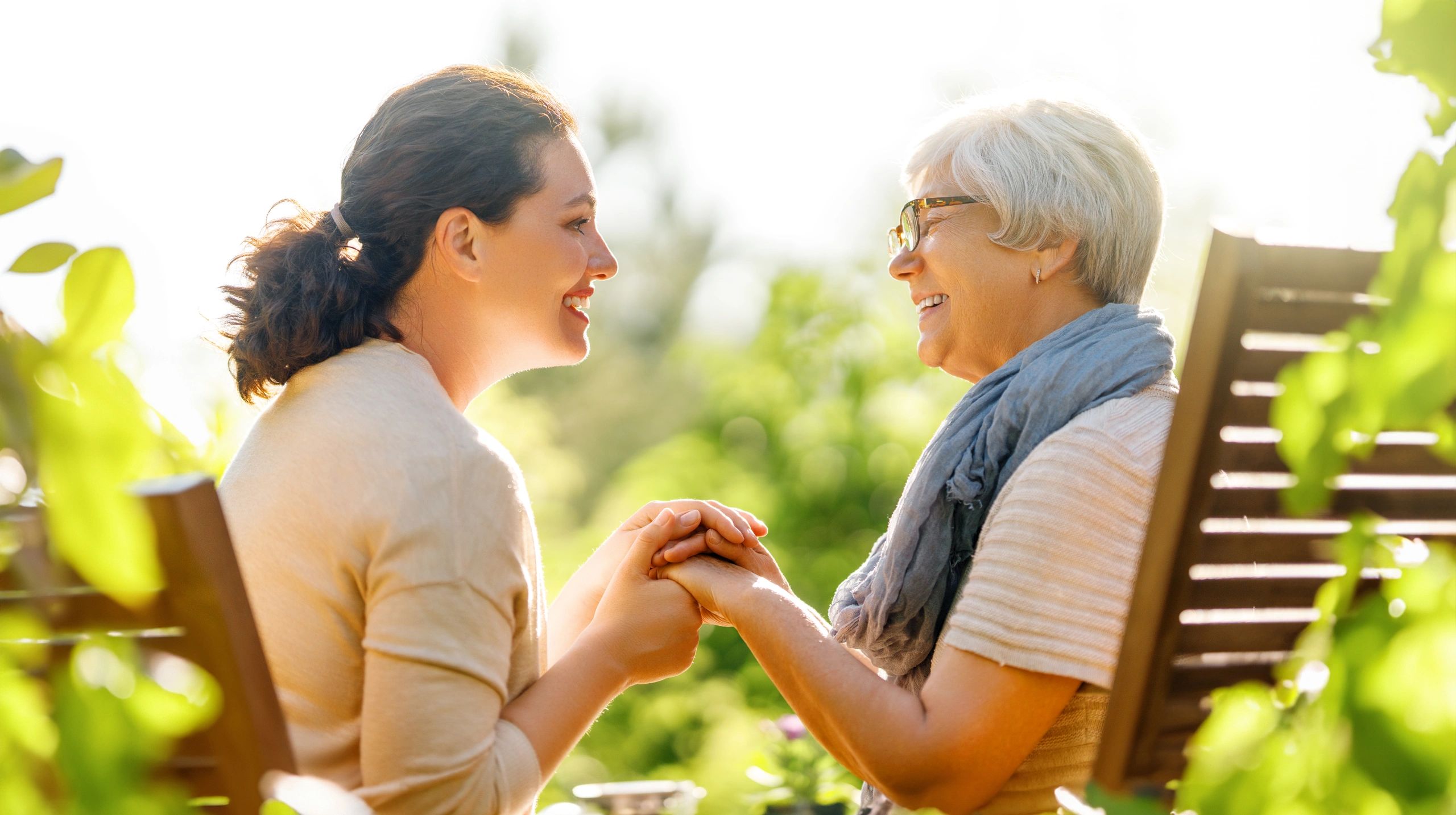 caregiver helping family