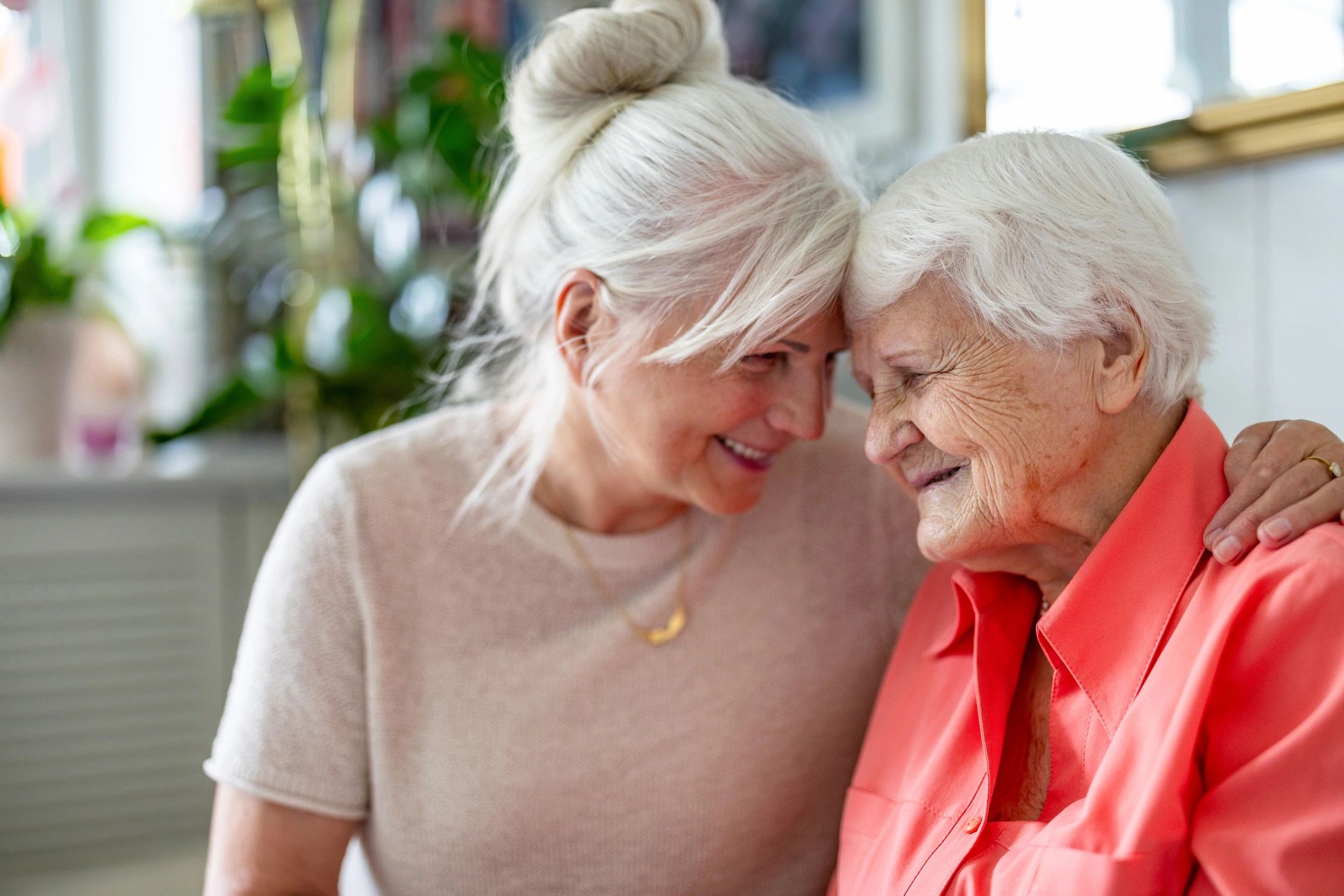 caregiver helping family
